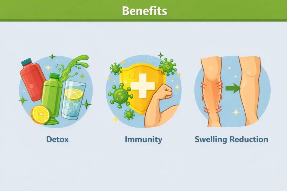 person relaxed lymphatic massage session
